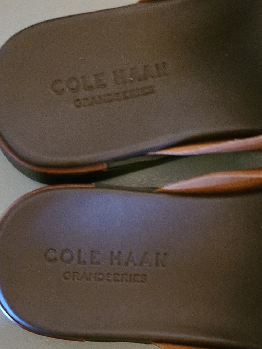 Cole Haan British Tan Crisscross Slide Sandals - Picture 4 of 6